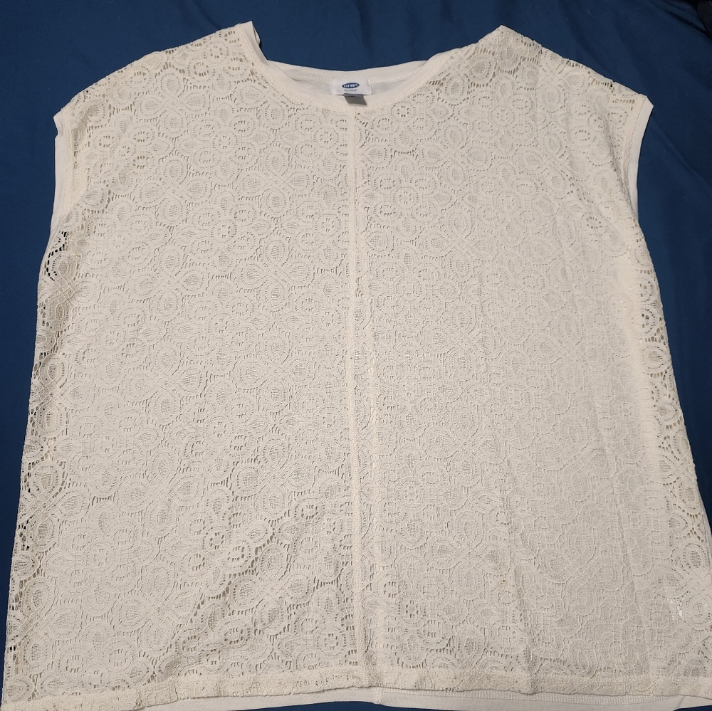 Elegant Cream Lace Women's Top